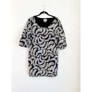 Anthropologie Maeve Windfall Black&White Shift Dress